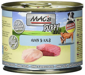 Produktbild von Mac's Puppy Huhn & Kalb - 6 x 200 g