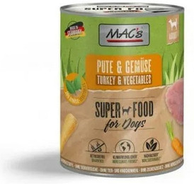Produktbild von MAC's Pute&Gemüse Hundenassfutter Pute&Gemuese Hundenassfutter 12x 400 Gramm