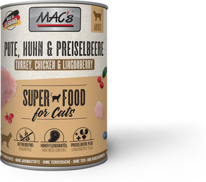 Produktbild von MAC's Pute, Huhn & Preiselbeer Katzennassfutter Pute, Huhn & Preiselbeer Katzennassfutter 12x 400 Gramm