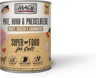 Produktbild von MAC's Pute, Huhn & Preiselbeer Katzennassfutter Pute, Huhn & Preiselbeer Katzennassfutter 6x 800 Gramm