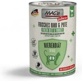 Produktbild von MAC's Vetcare Nierendiät Katzennassfutter Vetcare Niere Rind&Pute Katzennassfutter 12x 400 Gramm