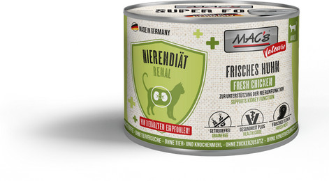 Produktbild von MAC's Vetcare Nierendiät Katzennassfutter Vetcare Nierendiaet Huhn Katzennassfutter 12x 200 Gramm