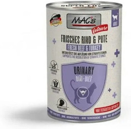 Produktbild von MAC's Vetcare Urinary Katzennassfutter Vetcare Urinary Rind&Put Katzennassfutter 12x 400 Gramm
