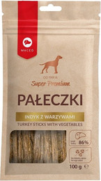Produktbild von MACED Super Premium Putensticks mit Gemüse - 100 g