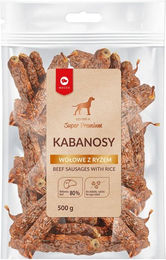 Produktbild von MACED Super Premium Rindfleisch Kabanosy mit Reis - 500 g