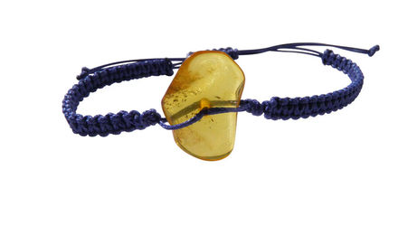 Produktbild von Macramé Armband mit Bernstein