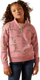 Produktbild von Mädchen Sweatshirt mit 1/4 Reißverschluss Ariat Bronc Scene