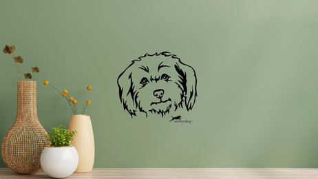 Produktbild von Malteser Kopf Wandtattoo Wandbild Wandsticker Wandaufkleber Wanddekoration