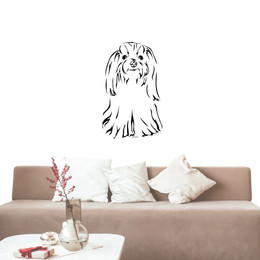 Produktbild von Malteser Langhaar Wandtattoo Wandsticker Wandaufkleber Wanddekoration