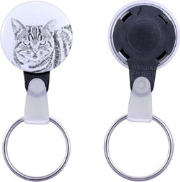 Produktbild von Manx Cat - handmade keychain with a cat portrait, purse charm, product of the Art-Dog brand.