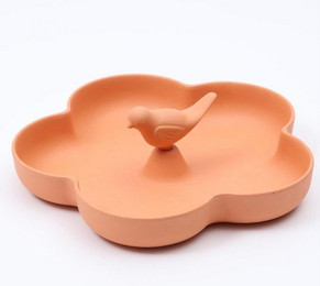 Produktbild von MARELIDA Vogeltränke Futterschale Blume Bambus orange
