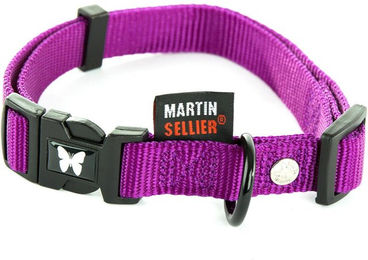 Martin Sellier verstellbares Nylon-Hundehalsband mauve – Bild 1 von 2