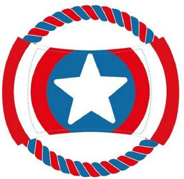 Produktbild von MARVEL Kauspielzeug Avengers für Hunde mit Quietscher und Seil