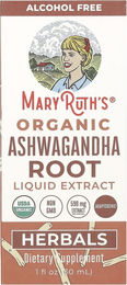 Produktbild von MaryRuth's, Bio Ashwagandha-Wurzel Flüssigextrakt, Alkoholfrei, 590 mg, 1 fl oz (30 ml)