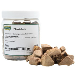 Produktbild von Masterfeed Trockenbarf Pferdeherz gefriergetrocknetes Barf Leckerli für Hunde - 150 g