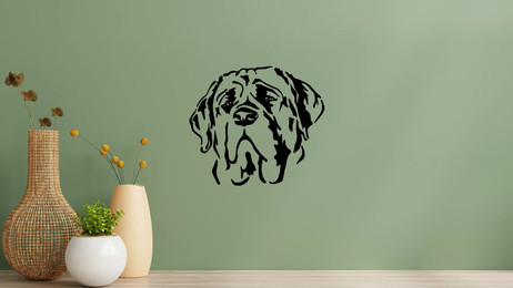 Produktbild von Mastiff Kopf Wandtattoo Wandbild Wandsticker Wandaufkleber Wanddekoration