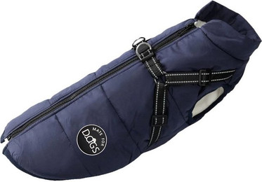 Produktbild von Mate for dogs Hundemantel Hundejacke Laika Haustier Weste mit Brustgeschirr Gurt gefüttert, in verschiedenen Größen