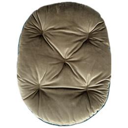 Produktbild von Matratze „Auri“ Velours – beidseitig weich, Beige mit goldenem Schimmer