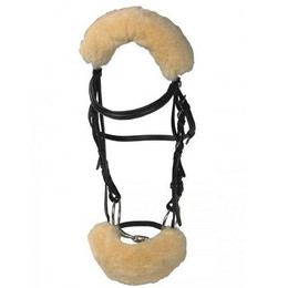 Produktbild von Mattes Lammfell Nasen- und Genickriemenbezug