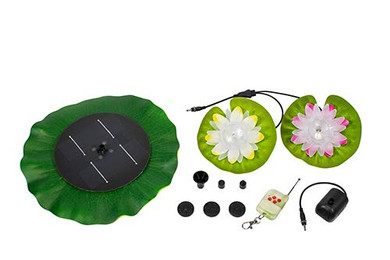 Produktbild von Mauk Solar Springbrunnen Pumpe mit grüner Fernbedienung V4