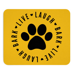 Produktbild von Mauspad "Live, Laugh, Bark"