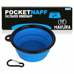 Produktbild von MAVURA POCKETNAPF faltbarer Hundenapf aus Silikon - 350 ml