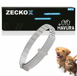 Produktbild von MAVURA Tier-Halsband ZECKOX Präventiv für Hunde und Katzen
