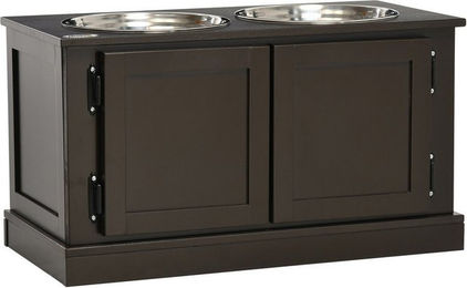 Produktbild von MC Star Futternapf Hundenäpfe erhöht, mit Stauraum, 2 Schüsseln, für Große Hunde, Wassernapf, Fressnapf, Hundenapfständer, 60 cm x 30 cm x 34 cm