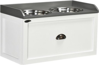 Produktbild von MC Star Futterstation Hundenapf mit Schublade 2x2L Edelstahl - 2 l