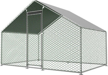 Produktbild von MC Star Hühnerstall 3x2x2m mit Sicherheitsschloss und Wasserdichtes PE-Tuch Freilaufgehege, aus Metall für Hühner, Kaninchen und weitere Kleintiere