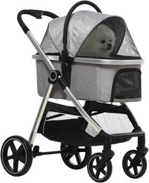 Produktbild von MC Star Hundebuggy 2-in-1 Faltbar mit Bremsen und Netzfenster