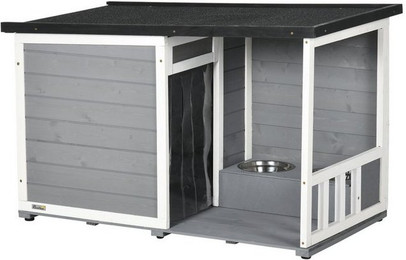 Produktbild von MC Star Hundehütte mit Terrasse aus Tannenholz