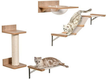 Produktbild von MC Star Katzen-Kletterwand Set mit Kratzbaum, Katzentreppe & Hängematte