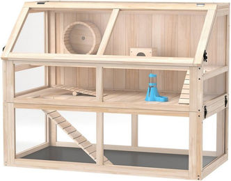 MC Star Kleintierkäfig Hamsterkäfig aus Holz 3 Etagen Nagerkäfig Kleintierkäfig, Hamsterkäfig aus Holz 3 Etagen Nagerkäfig Kleintierkäfig – Bild 1 von 5