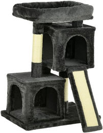 Produktbild von MC Star Kratzbaum mit Sisalsäule und Kratzbrett dunkelgrau