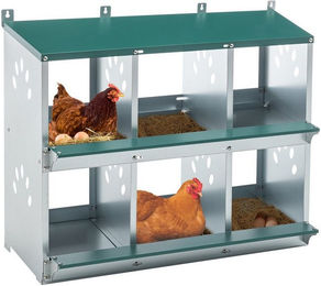 MC Star Nistkasten 6-facher Hühnernistkasten mit 86° Eierroll-Design Individuelle Nester, mit geneigtem Boden ermöglichen einfaches Sammeln schützen vor Bruch – Bild 1 von 5