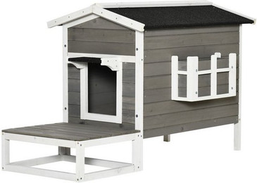 Produktbild von MC Star Tierbett Katzenhaus mit Terrasse und Balkon