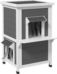 Produktbild von MC Star Tierhöhle Katzenhaus Holz 2-Stöckig
