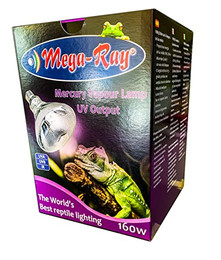 Produktbild von Mega-Ray Reptilien Terrarium UV-Mischlichtlampe 160 Watt - 1 Stk.