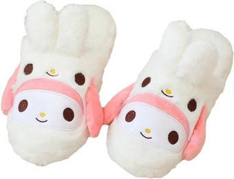 Produktbild von Mein Baumwollzimmer Kalt Stilvoll Meine Kuromi, Melody, Cinnamoroll, Hausschuhe, Schuhe, Herbst, Winter, Flauschig, Innenbereich, Toilette, Schutz, Leise, Warm, Damen-,