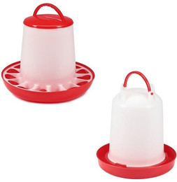 Produktbild von Melko Geflügelfutterautomat und Geflügeltränke Set - 2 x 1,5 l
