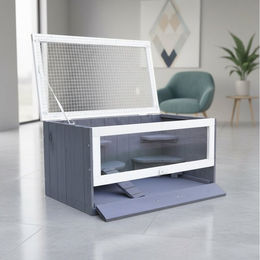 Produktbild von Melko Kleintierstall Kleintierkäfig Hamsterkäfig Gehege Mäusekäfig Rattenkäfig, inkl. Haus, Trinkflaschenhalterung und Rampe