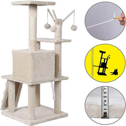 Produktbild von Melko Kratzbaum Katzenbaum 121 cm Kletterbaum