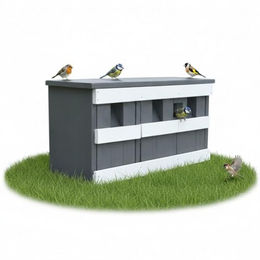 Melko Nistkasten Nisthöhle 3 Nistkammern Vogelhaus Spatzenhaus Spatzenvilla, drei getrennten Nistkammern, ideal zur gleichzeitigen Brut – Bild 1 von 7