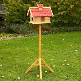 Produktbild von Melko Vogelhaus aus Holz mit Dachschindeln und Gauben