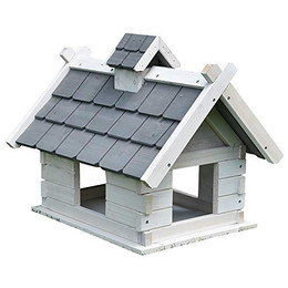 Produktbild von Melko Vogelhaus Weiß/Grau mit Dachschindeln