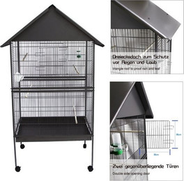 Produktbild von Melko Vogelkäfig XXL Voliere mit Dreiecksdach