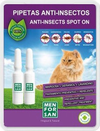 Produktbild von MENFORSAN Anti-Insekten-Pipetten Katze - 2 x 1,5 ml