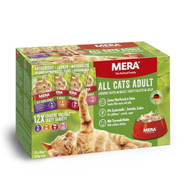 Produktbild von mera Cats Adult Nassfutter Mixpaket - 12 x 85 g