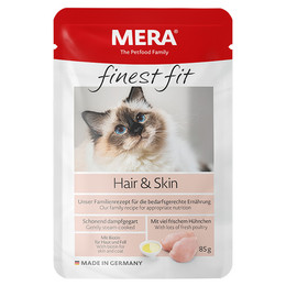 Produktbild von MERA Finest fit Hair & Skin Nassfutter für Katzen - 12 x 85 g